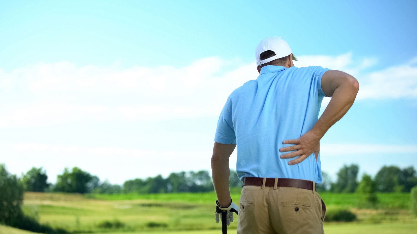 Man with lower back pain